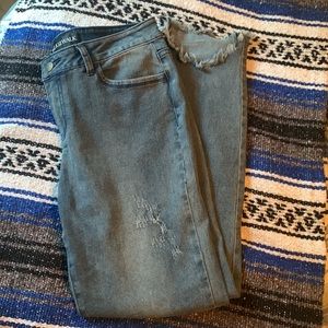 Faded Distressed Skinny Jeans